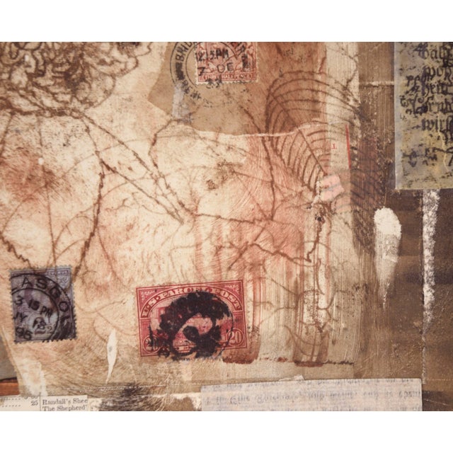 "Hivatalo - Chine Colle" Contemporary Monoprint with Collage by Michael Pauker For Sale - Image 9 of 10