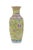 Workaday Handmade Vintage Traditional Chinese Porcelain Vase 9" Yellow, Pink & Blue Floral Design For Sale - Image 4 of 7