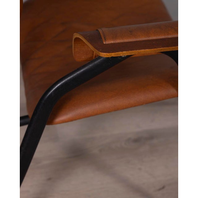 Vintage Leather Chair by Gastone Rinaldi for Rima, 1950s For Sale - Image 10 of 14