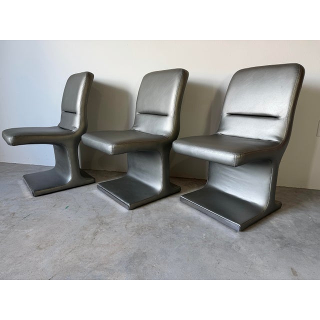 1984 Postmodern Vladimir Kagan for Preview Sculptural Upholstered Dining Chairs – Set of 6 For Sale - Image 4 of 18