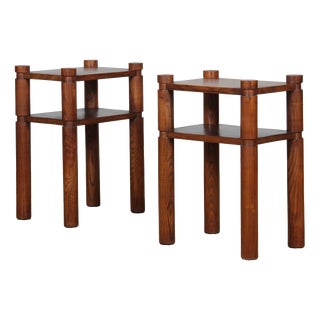 Vintage Elm Nightstands, 1950s, Set of 2 For Sale