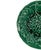 English majolica green-glazed 9.13-inch plate, with relief molded geranium plants and blossoms, with a shaped rim; the...