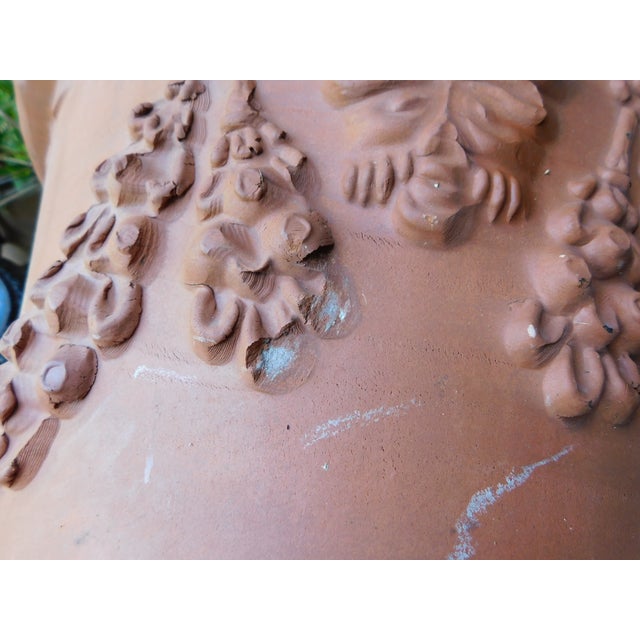 Mid-Century Bitossi F.&F. Italian Terracotta Planter With Festoon Swags & Mascarons For Sale - Image 10 of 13