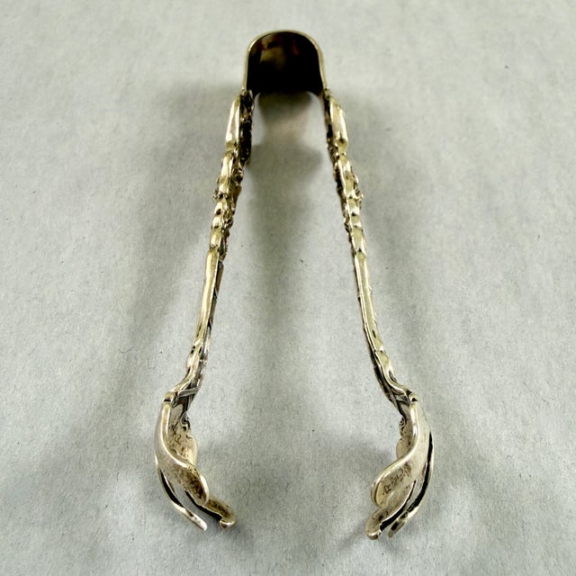 Unger Brothers ‘Douvaine’ Art Nouveau Sterling Silver Sugar Tongs For Sale - Image 10 of 15