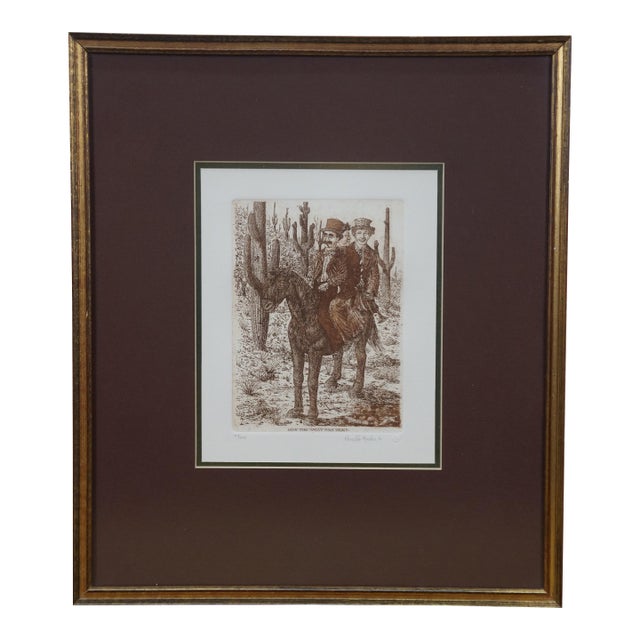 1977 Ronaldo Norden How the West Was Won Marx Brothers Horseback Engraving For Sale