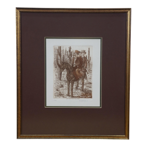 1977 Ronaldo Norden How the West Was Won Marx Brothers Horseback Engraving