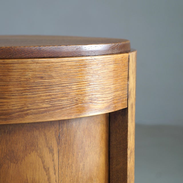 Dutch Art Deco Oak Accent Table with Storage, 1920s For Sale - Image 14 of 18