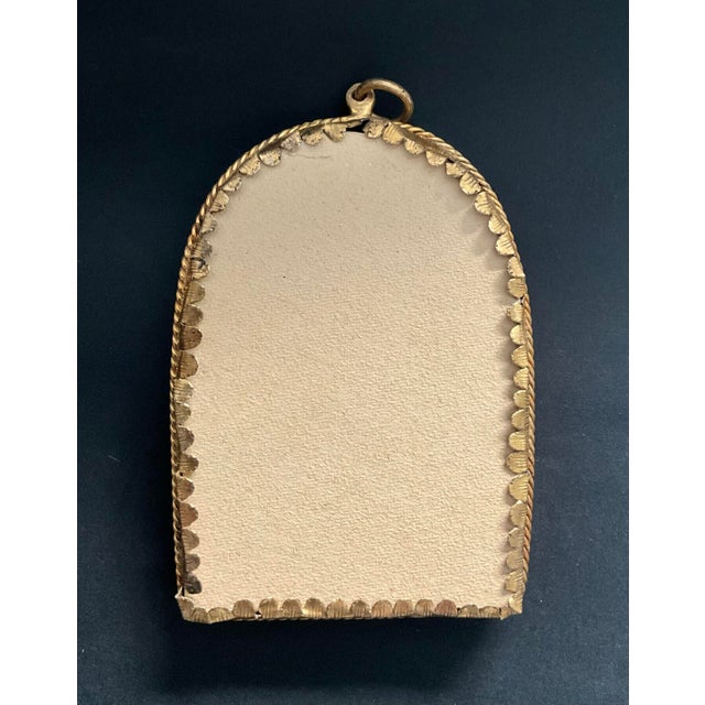 18th Century Gilt Brass Reliquary Pendant with Three Saint Relics For Sale - Image 10 of 11