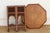 Wood Brass & Copper Inlay Anglo Indian Folding Table For Sale - Image 7 of 11