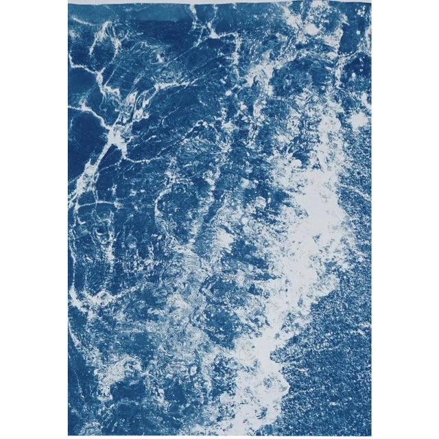 Blue Contemporary Tulum Pleasant Waters Cyanotype Triptych - Set of 3 For Sale - Image 8 of 12
