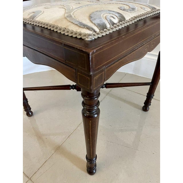 Antique Quality Edwardian Mahogany Inlaid Corner Chair, 1901 For Sale - Image 9 of 14