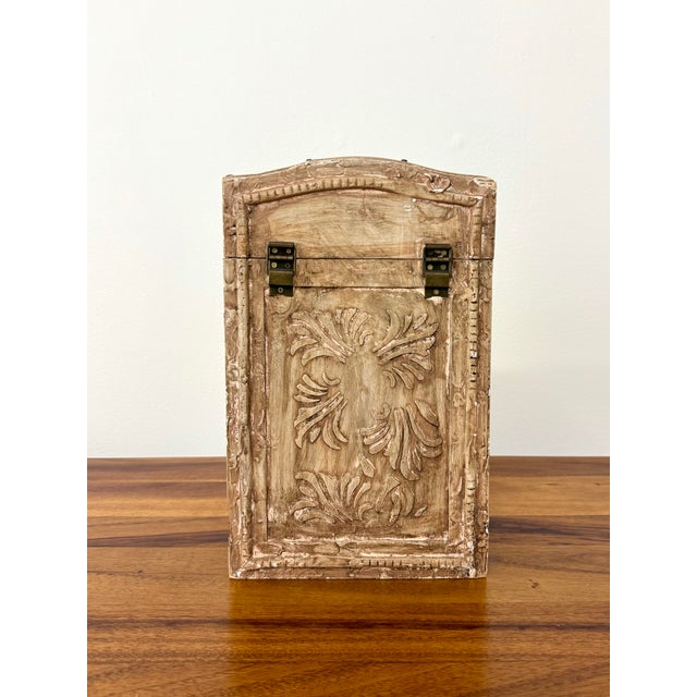 Mid 20th Century Vintage Hand Painted Faux Bois Two-Bottle Wine Storage Chest For Sale - Image 5 of 9