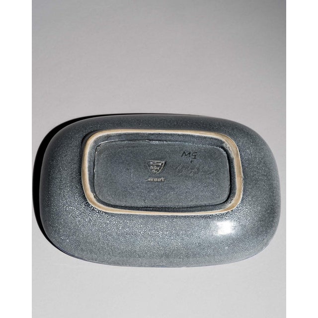 Blue Mid-Century Danish Ceramic Plate by Michael Andersen and Marianne Starck, Bornholm, 1960s For Sale - Image 8 of 10
