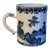 Large Antique 18th Century Chinese Export Blue & White Porcelain Tankard Mug For Sale