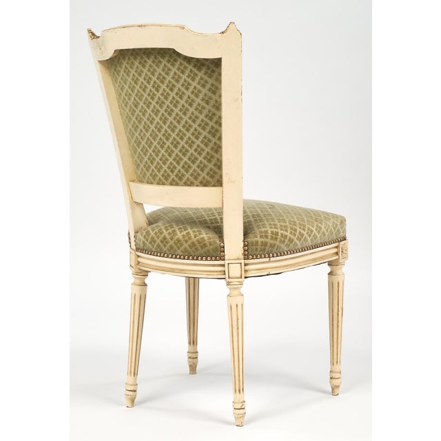 Louis XVI Style French Antique Sage Green Dining Chairs | Chairish