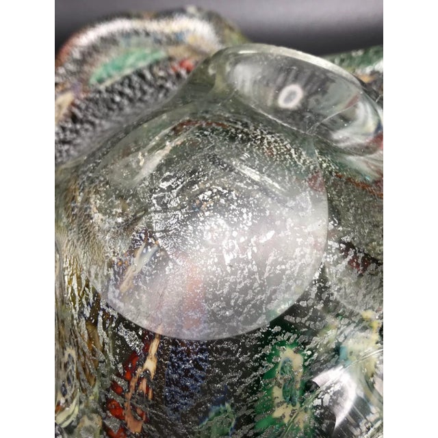 Mid 20th Century Vintage Murano Free Form Millefiori Glass Bowl For Sale - Image 11 of 12