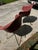 Mid-Century Modern Pair of MCM Eames Style Maroon Fiberglass Chairs For Sale - Image 3 of 9