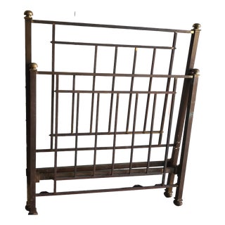 Antique Art Nouveau Brass Bed Frame, 1890s For Sale