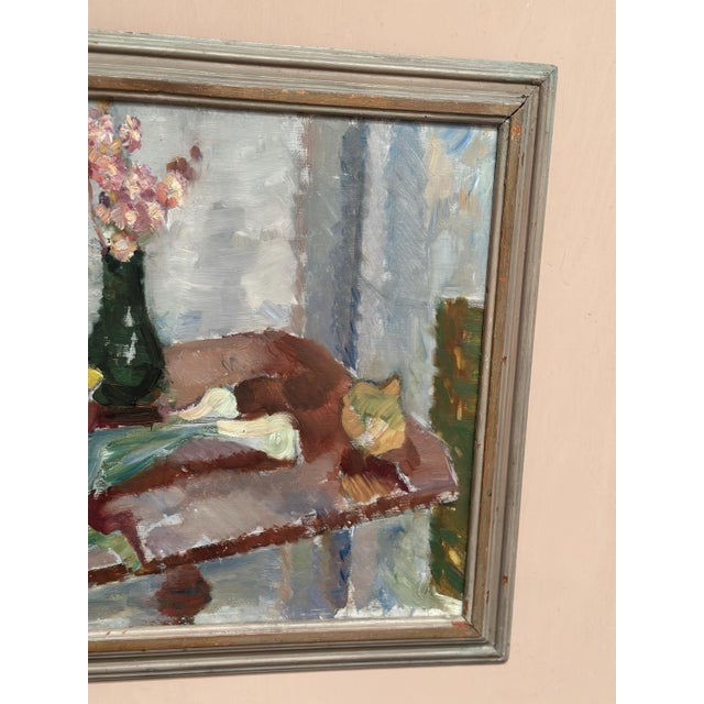 Arne Kilsby, Vase and Vegetables, 1960s, Oil Painting on Panel, Framed For Sale - Image 8 of 18