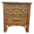 1970s Henry Link Faux Bamboo and Woven Rattan Sunburst 2 Drawer Nightstand For Sale