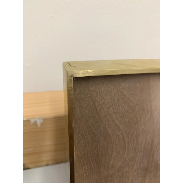 Brass Photo Transfer on Wood with Brass Frame, Leveque Tower For Sale - Image 8 of 12