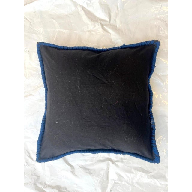 Pillow made with wool pile genuine hand made antique Persian rug fragment- Poly fill with fabric backing , sewn closure-