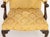 Mid 18th Century Pair of Late George II Mahogany Golden Silk Brocade Upholstered Armchairs For Sale - Image 5 of 8