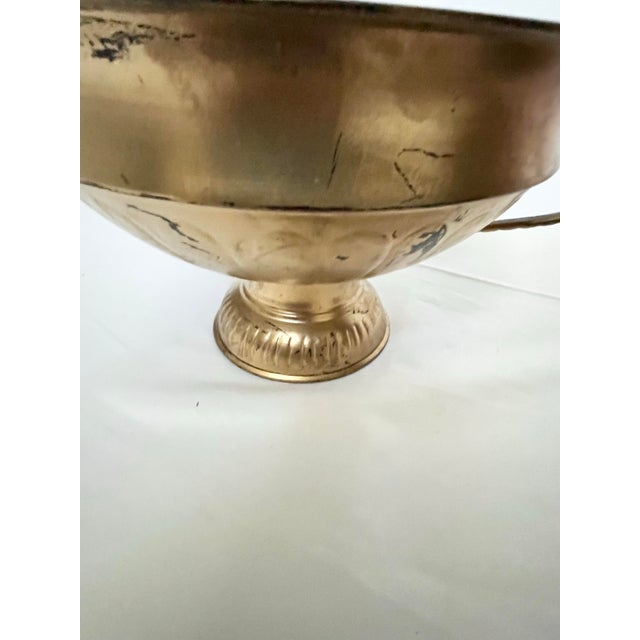 Gold Vintage Gilt Finish Trophy Urns – Pair With Aged Patina For Sale - Image 8 of 10