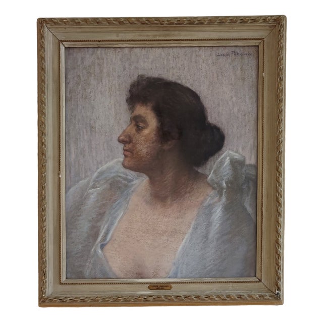 Louis Rheiner, Louis Rheiner, Portrait of Actress Eleonora Duse, Pastel on Paper, Framed, 1890s, Pastel & Paper For Sale