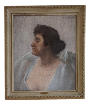Louis Rheiner, Louis Rheiner, Portrait of Actress Eleonora Duse, Pastel on Paper, Framed, 1890s, Pastel & Paper