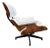 1980’s Rosewood and White Leather Herman Miller Eames Lounge Chairs For Sale