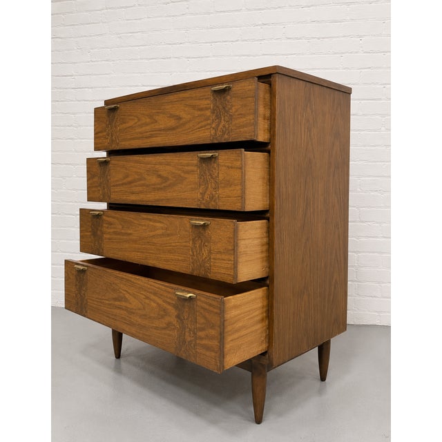 Mid Century Modern Walnut Dresser / Highboy, C. 1960's For Sale - Image 9 of 10