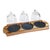 1990s Charcuterie Board With 3 Glass Domes on Wood Base For Sale - Image 4 of 5