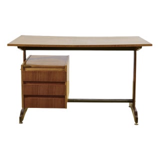 Nordic Teak Desk with Drawers, 1970s For Sale