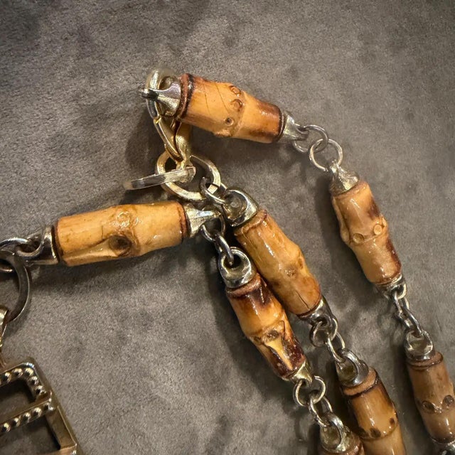 2000s Amazing Brass and Bamboo Chain by Class Roberto Cavalli For Sale - Image 4 of 11
