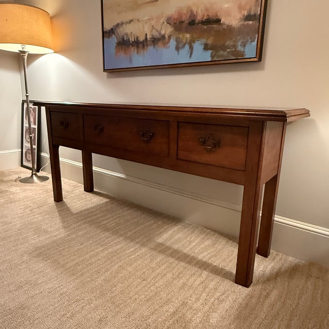 Rustic Century Three Drawer Huntboard For Sale - Image 3 of 9