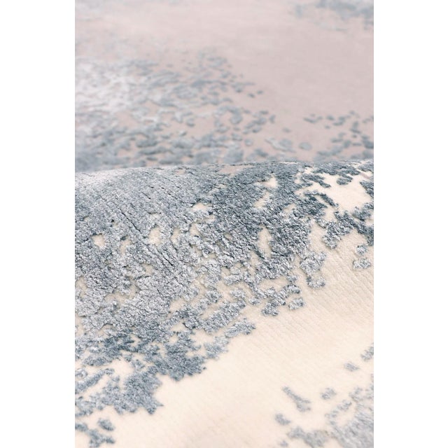 Pasargad Home Modern Ivory Silk & Wool Area Rug- 9' 1'' X 12' 2'' For Sale - Image 4 of 6