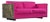 Adrian Pearsall Craft Associates Pink Paul Evans Style Brutalist Loveseat Sofa For Sale