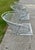 White Set of 3 Wrought Iron Garden Patio Chairs Mesh Seats Backs Att Russell Woodard For Sale - Image 8 of 12