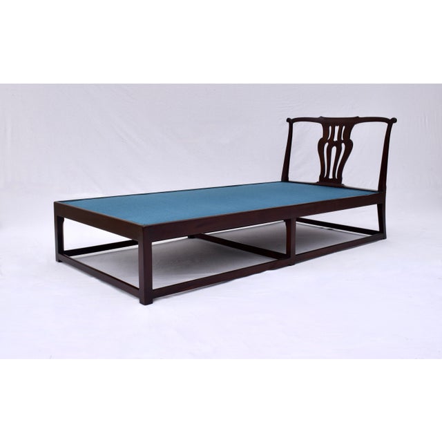Chippendale Mahogany Daybed With Custom Upholstery, 20th Century For Sale - Image 13 of 14
