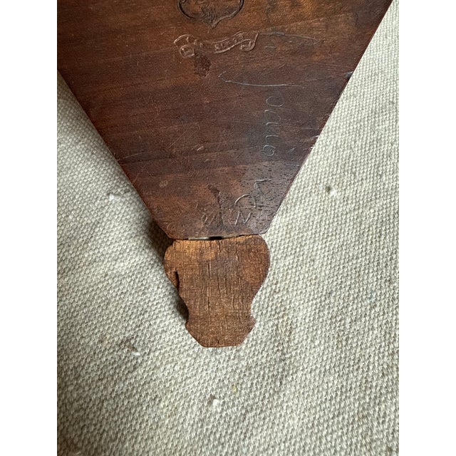 Pair of Vintage Italian Wall Bracket Shelves With Hand Painted Gold Decoration — Neoclassical Carved Wood Corbels, Maker's Mark, Mid-Century Italian For Sale - Image 10 of 14
