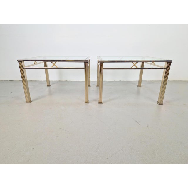 Coffee Table in Chrome and Brass from Fratelli Orsenigo, 1970s, Set of 2 For Sale - Image 4 of 12
