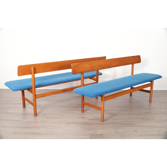 1960s Børge Mogensen Fredericia Dining Set Including Harvest Table & Two #171 Benches For Sale - Image 5 of 13