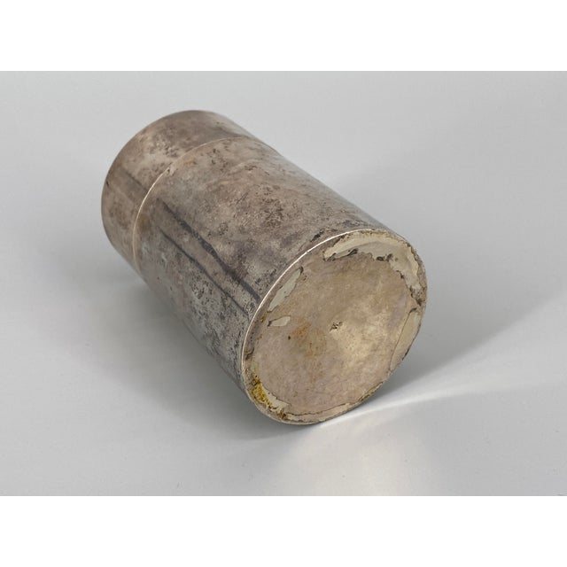 Art Deco Cylindrical Cigarette Case in 835 Silver, 1920s For Sale - Image 9 of 17