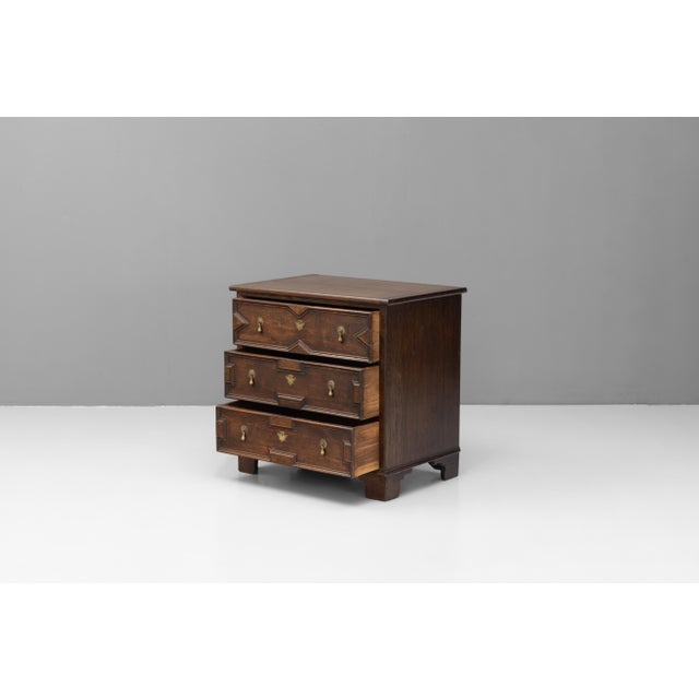 Jacobean Style Oak Chest, 1900 For Sale - Image 4 of 8