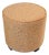 Moroccan Pouf Upholstered in Gold Fabric Stool For Sale