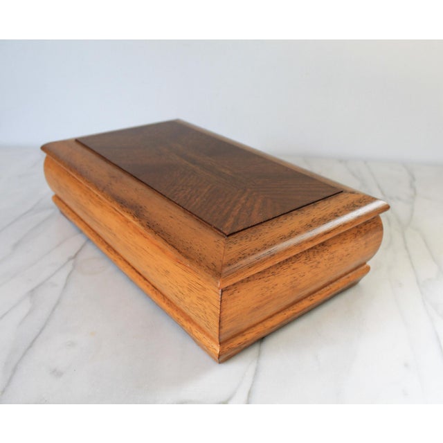 Mid-Century Modern Vintage Wood Jewelry Box For Sale - Image 3 of 14