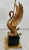 Goldleaf Porcelain Swan Lamps on Wood Block Bases. For Sale - Image 9 of 12