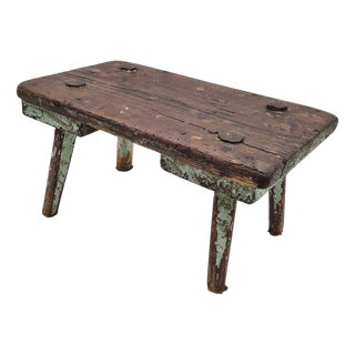 Vintage Swedish Country Stool, 1950s For Sale