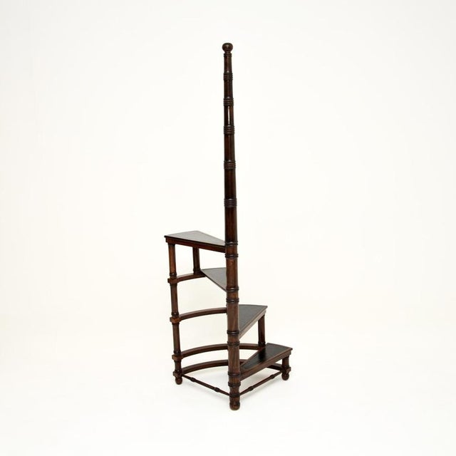 Georgian Leather Top Library Step, 1930s For Sale - Image 4 of 11